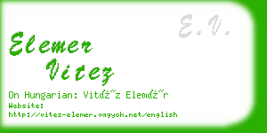 elemer vitez business card